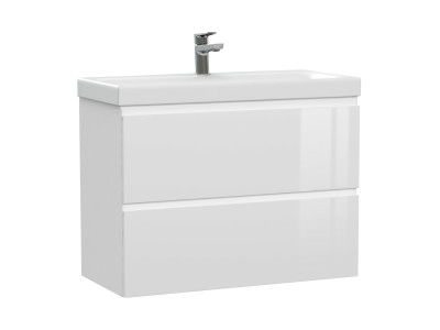 Тумба под раковину подвесная Cersanit MODUO 80 для MODUO SLIM 80 узкая белый (64126)