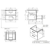 Тумба под раковину подвесная Cersanit LARA 50 для COMO 50 белый (64131)