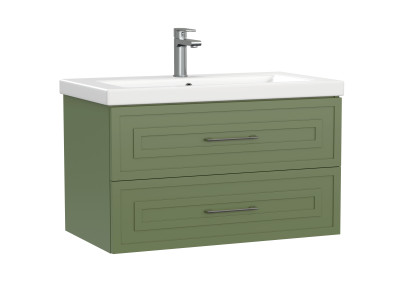 Тумба под раковину подвесная Cersanit CLASSIC 80 для COMO 80 зеленый матовый (69092)