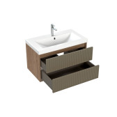 Тумба подвесная CERSANIT CLASSIC RIBBLE 80 коричневый под раковину S-UM-COM80/1-w (COMO 80) (69280)