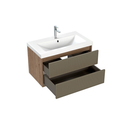 Тумба подвесная CERSANIT CLASSIC RIBBLE 80 коричневый под раковину S-UM-COM80/1-w (COMO 80) (69280)