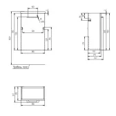 Тумба под раковину подвесная Cersanit LARA 40 для COMO 40 белый (SP-SZ-LARA-CO40/Wh)