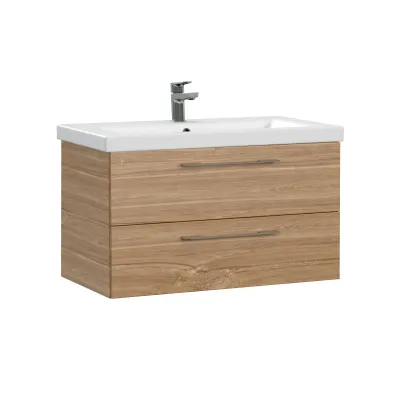 Тумба под раковину подвесная Cersanit LARA 80 для COMO 80 орех (64138)