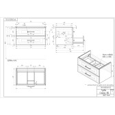 Тумба под раковину подвесная Cersanit CLASSIC 80 для COMO 80 зеленый матовый (69092)