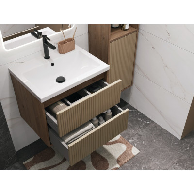 Тумба под раковину подвесная CERSANIT CLASSIC RIBBLE 60 для COMO 60 бежевый (69277)