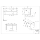 Тумба под раковину подвесная Cersanit LARA 80 для COMO 80 орех (64138)
