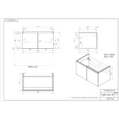 Тумба под раковину подвесная Cersanit COLOUR 80 для COMO 80 белый (64259)