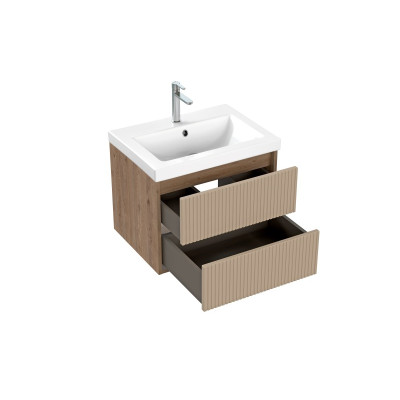 Тумба под раковину подвесная CERSANIT CLASSIC RIBBLE 60 для COMO 60 бежевый (69277)