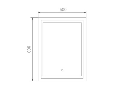 Зеркало Haiba с LED подсветкой  60x80 (HB660)
