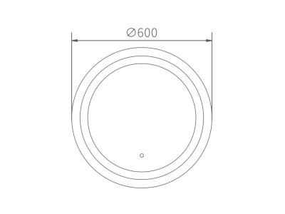 Зеркало Haiba с LED подсветкой  60x60 (HB662)
