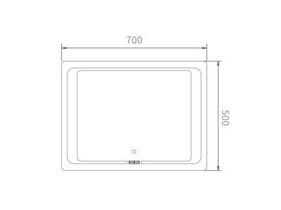 Зеркало Haiba с LED подсветкой  70x50 (HB664)