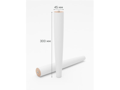 Опора мебельная, 2 шт, массив березы, 30 см, белый, Optima Home, IDDIS, OPH30W1i96