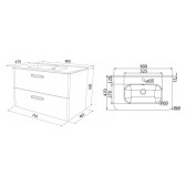Тумба с раковиной IDDIS Brick 80 подвесная белая (BRI80W0i95K)