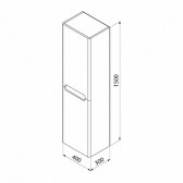 Шкаф-пенал IDDIS Edifice 40 подвесной белый (EDI40W0i97)