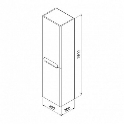 Шкаф-пенал IDDIS Edifice 40 подвесной белый (EDI40W0i97)