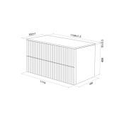 Тумба подвесная со столешницей без отверстий IDDIS Aiger 120 см, белый (AIG12W1i95K)