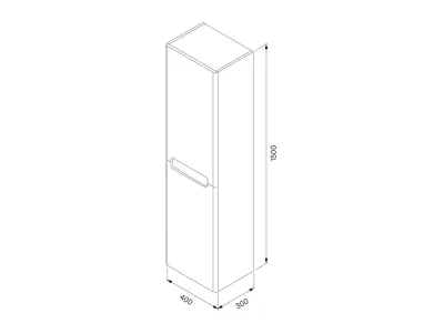 Подвесной пенал EDI40L0i97, светло-серый, 40 см, Edifice, IDDIS
