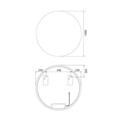 Зеркало с подсветкой, 100 см, Bild, IDDIS, BIL1000i98