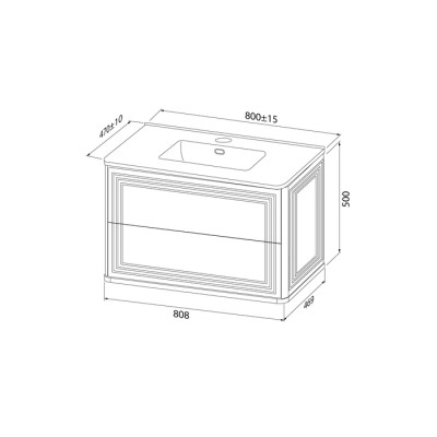 Тумба с умывальником, подвесная, 80 см, белый, Oxford Neo, IDDIS, (OXN80W0i95K)