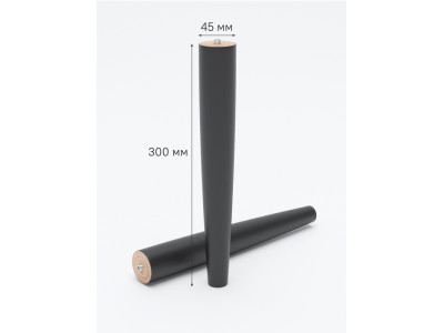 Опора мебельная, 2 шт, массив березы, 30 см, черный, Optima Home, IDDIS, OPH30B1i96