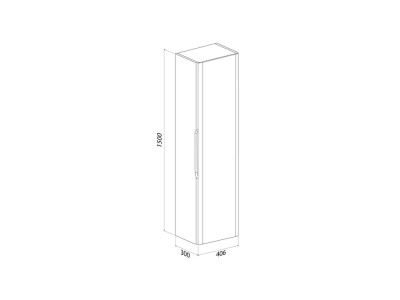 Пенал подвесной IDDIS Клауд Икс (Cloud X) 40 см, белый (CLX40W0i97)