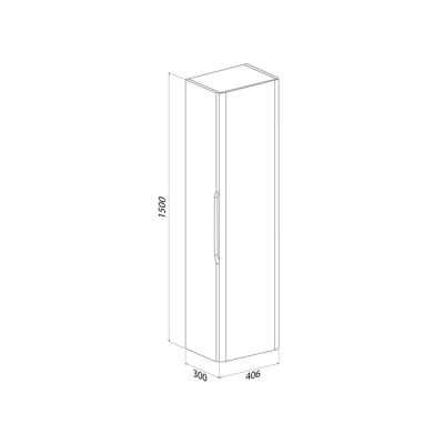 Пенал подвесной IDDIS Клауд Икс (Cloud X) 40 см, белый (CLX40W0i97)