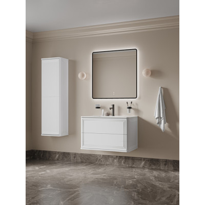 Тумба с умывальником, подвесная, 80 см, белый, Oxford Neo, IDDIS, (OXN80W0i95K)