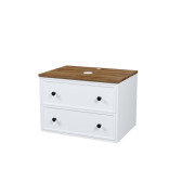 Тумба подвесная со столешницей МДФ, макадамия орех 70 см IDDIS Torr белый матовый (TOR70WMi95K)