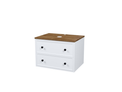 Тумба подвесная со столешницей МДФ, макадамия орех 70 см IDDIS Torr белый матовый (TOR70WMi95K)