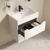 Тумба с умывальником, подвесная, 60 см, белый, Ray, IDDIS, RAY60W0i95K