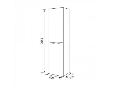 Шкаф-пенал IDDIS Cloud 40 подвесной белый (CLO40W0i97)