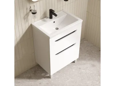 Тумба с умывальником, напольная, 60 см, белый, Ray, IDDIS, RAY60WFi95K