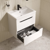 Тумба с умывальником, подвесная, 60 см, белый, Ray, IDDIS, RAY60W0i95K