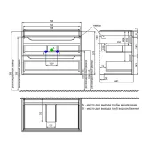 Тумба с умывальником, подвесная, 80 см, белый, Ray, IDDIS, (RAY80W0i95K)