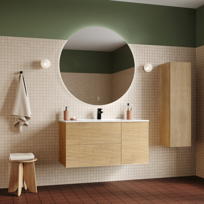 Зеркало с подсветкой и термообогревом, 100 см, Bild, IDDIS, BIL10T0i98