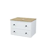 Тумба подвесная со столешницей МДФ, дуб верона 70 см IDDIS Torr белый матовый (TOR70WVi95K)