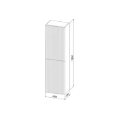 Пенал подвесной IDDIS Aiger 40 см, белый (AIG40W0i97)