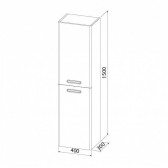 Шкаф-пенал IDDIS Brick 40 подвесной белый (BRI40W0i97)