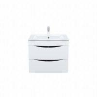 Тумба с умывальником IDDIS подвесная 60 см белая/черный мрамор Cloud (CLO60B0i95K)