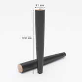 Опора мебельная, 2 шт, массив березы, 30 см, черный, Optima Home, IDDIS, OPH30B1i96