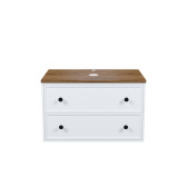 Тумба подвесная со столешницей МДФ, макадамия орех 80 см IDDIS Torr белый матовый (TOR80WMi95K)