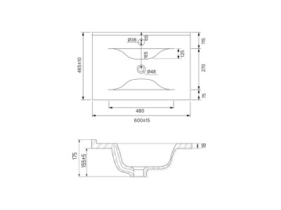 Тумба IDDIS с умывальником, напольная, 60 см, синий, Oxford (OXF60N0i95K)