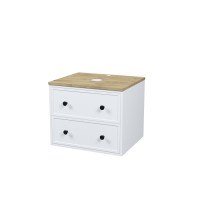 Тумба подвесная со столешницей МДФ, дуб верона 60 см IDDIS Torr белый матовый (TOR60WVi95K)