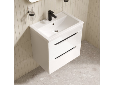 Тумба с умывальником, подвесная, 60 см, белый, Ray, IDDIS, RAY60W0i95K