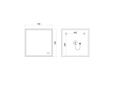 Зеркало с подсветкой 3в1 и термообогревом IDDIS Зодиак Икс (Zodiac X) 70 см (ZDX70T0i98)