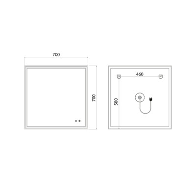 Зеркало с подсветкой 3в1 и термообогревом IDDIS Зодиак Икс (Zodiac X) 70 см (ZDX70T0i98)