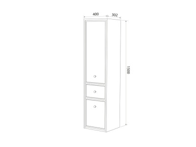 Пенал подвесной, 40 см, темно-серый, Torr, IDDIS (TOR40D0i97)