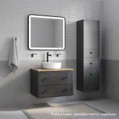 Тумба подвесная со столешницей МДФ, дуб верона 70 см IDDIS Torr темно-серый (TOR70DVi95K)