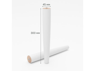 Опора мебельная, 2 шт, массив березы, 30 см, белый, Optima Home, IDDIS, OPH30W1i96