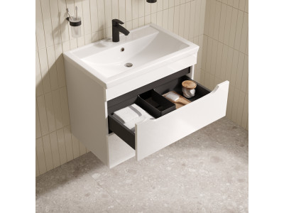 Тумба с умывальником, подвесная, 70 см, белый, Ray, IDDIS, RAY70W0i95K